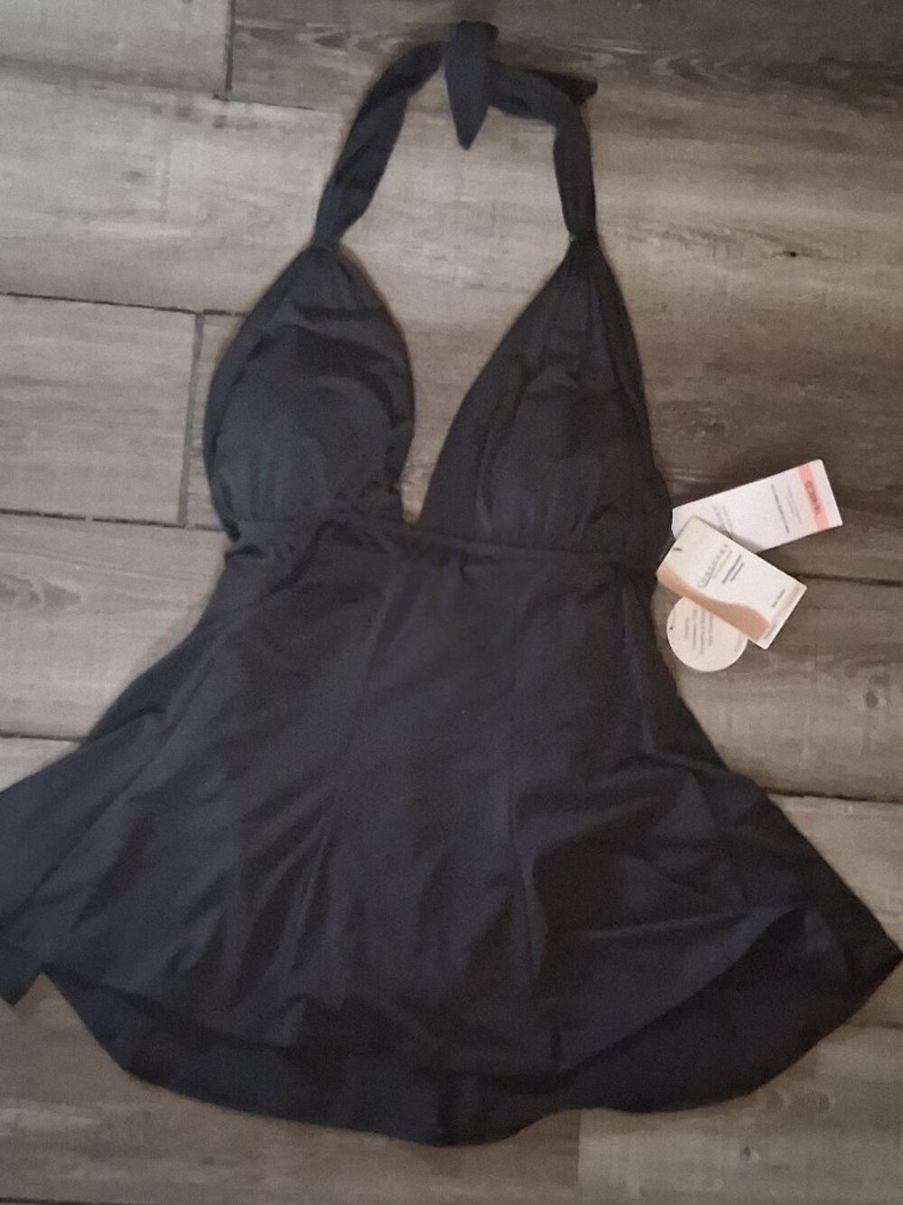 Coco Reef Contours Swimdress Swimsuit Black 10 34 C/D Cup New $142.+